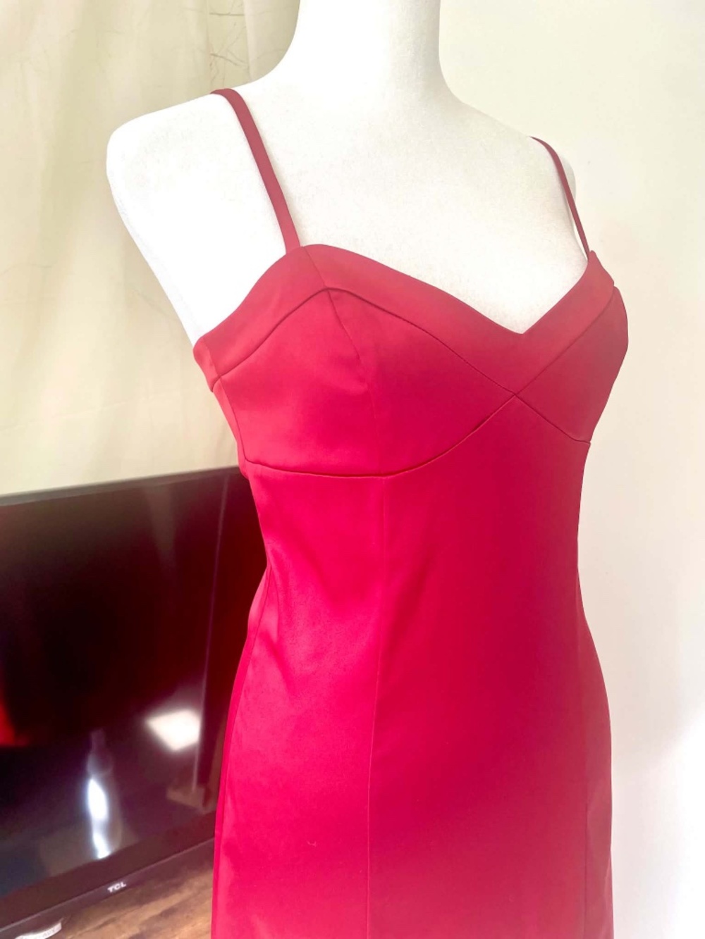 Forever Lipstick Red Bodycon Dress Vintage Y2K M